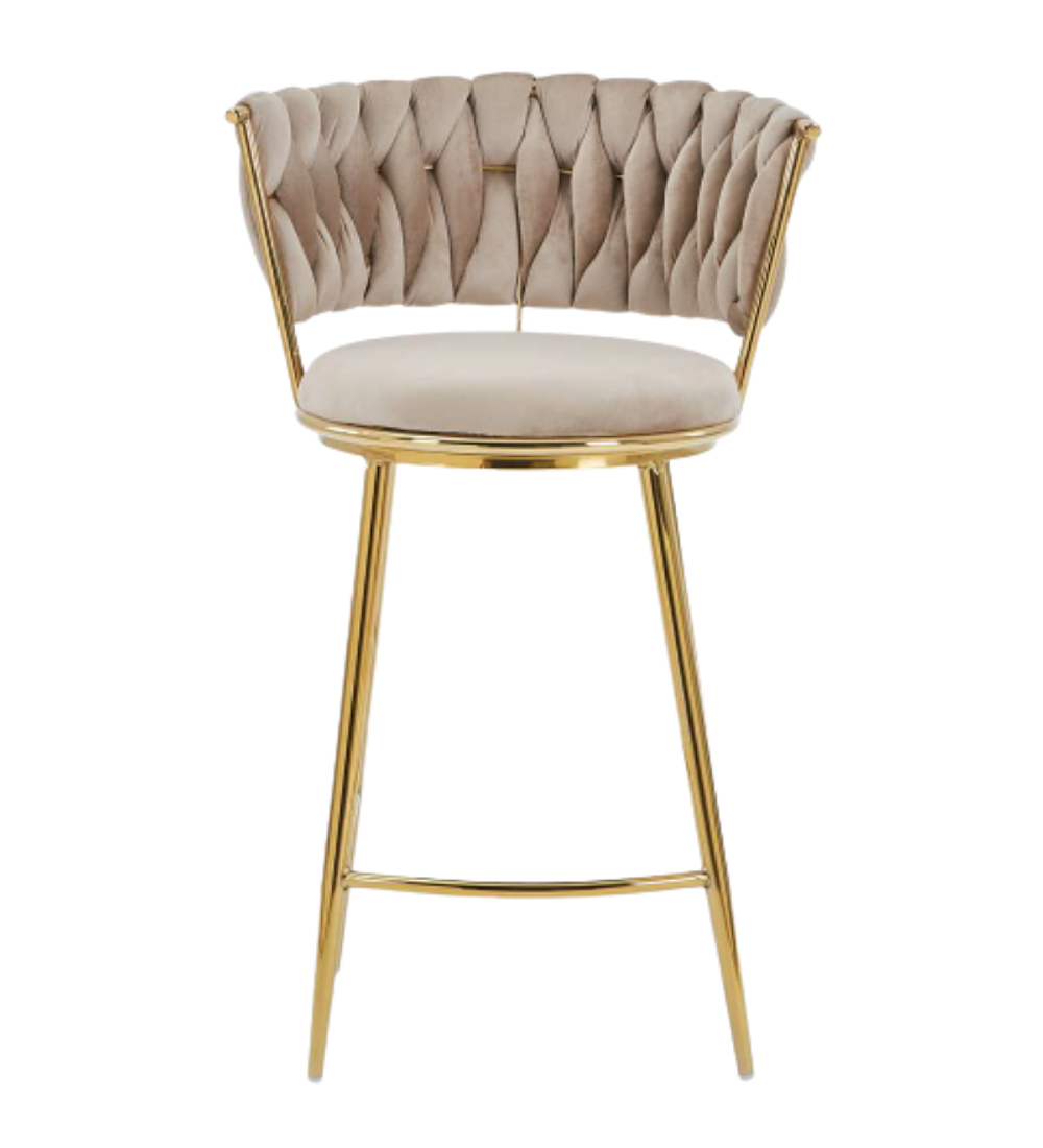 Pack 2 Taburetes Queen Low Gold