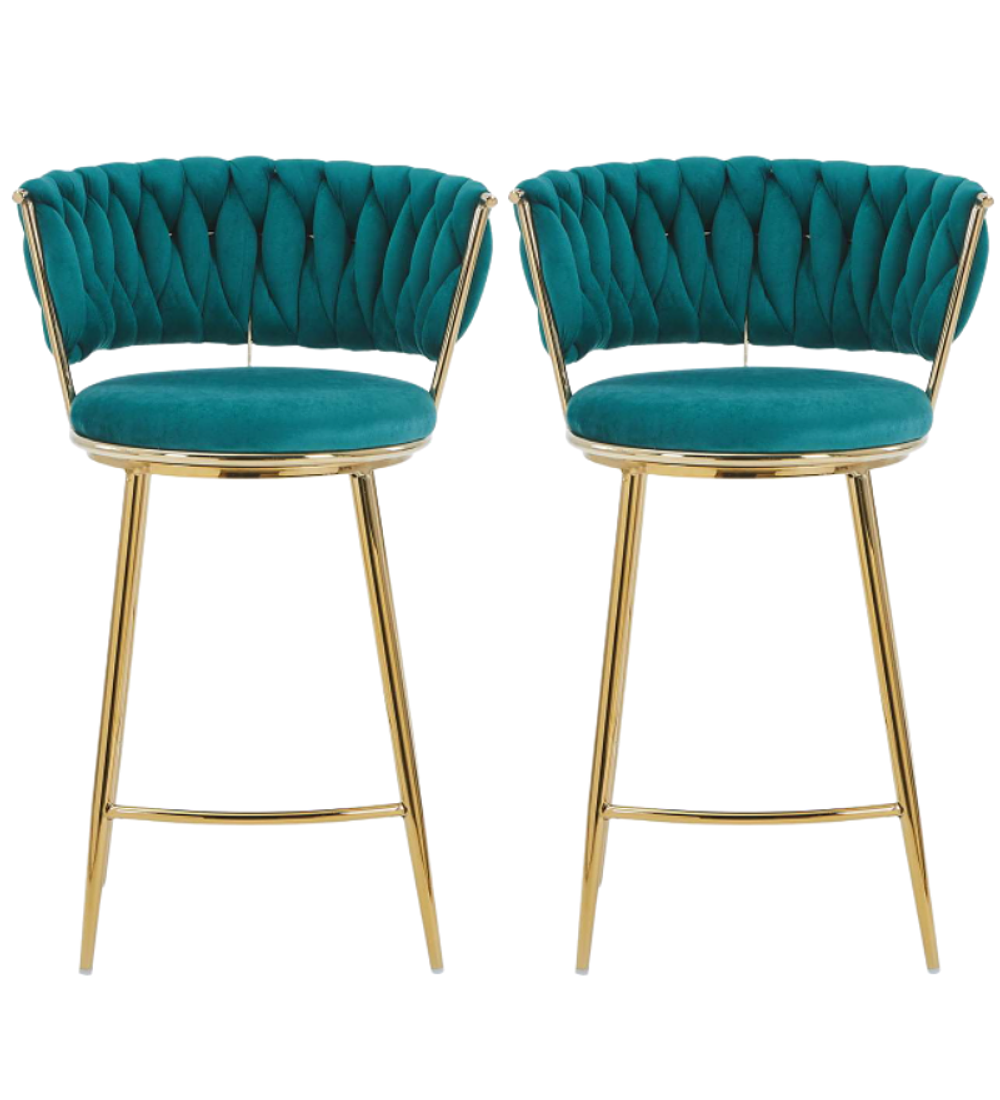 Pack 2 Taburetes Queen Low Gold