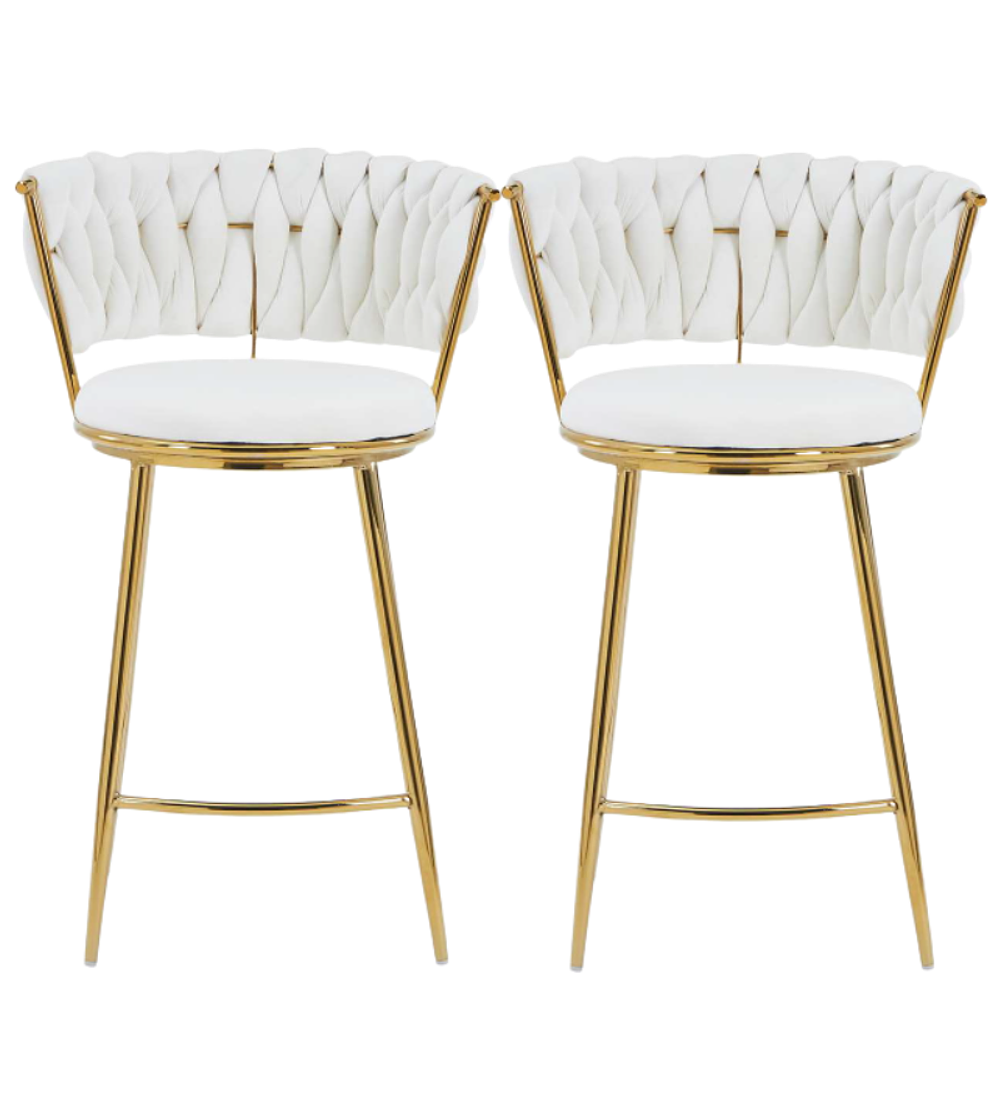Pack 2 Taburetes Queen Low Gold