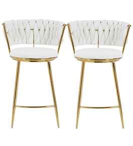 Pack 2 Taburetes Queen Low Gold