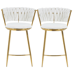 Pack 2 Taburetes Queen Low Gold