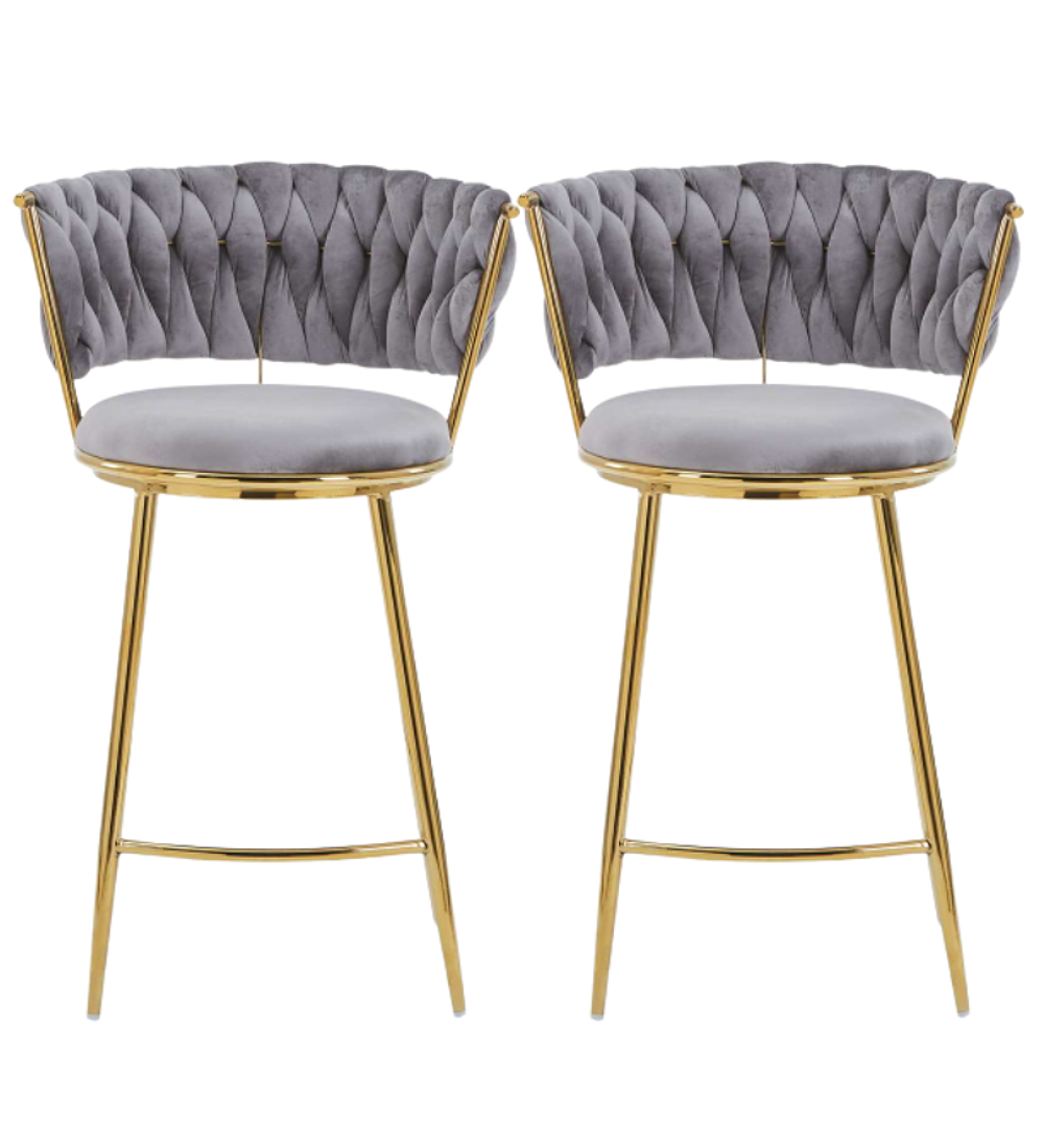 Pack 2 Taburetes Queen Low Gold