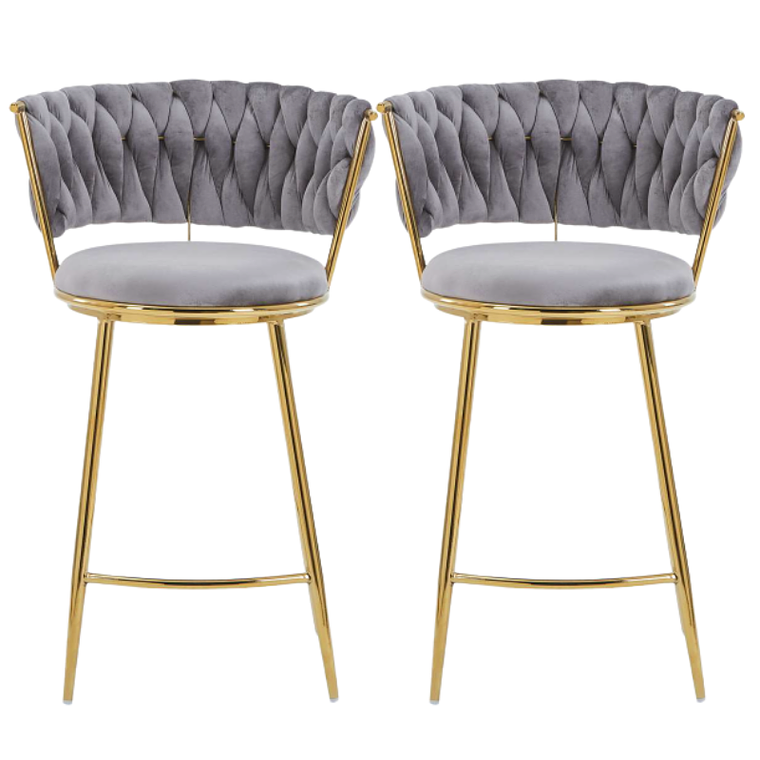 Pack 2 Taburetes Queen Low Gold 16