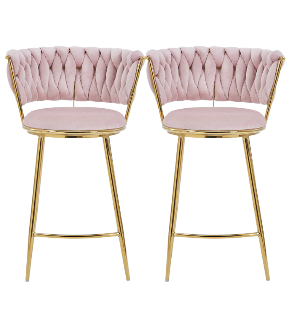 Pack 2 Taburetes Queen Low Gold