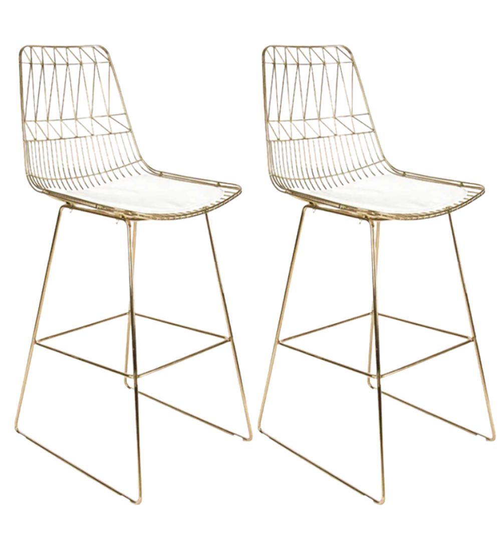 Pack 2 Taburete Bars Metal 75 cm