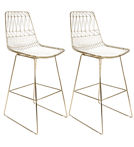 Pack 2 Taburete Bars Metal 75 cm