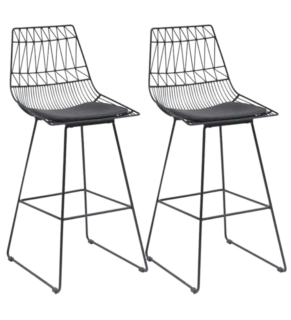 Pack 2 Taburete Bars Metal 75 cm