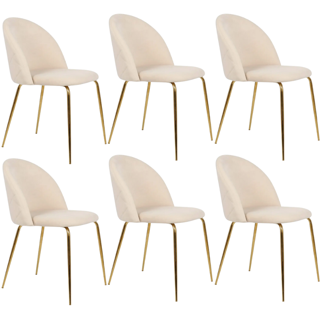 Pack 6 Sillas breda gold velvet 3