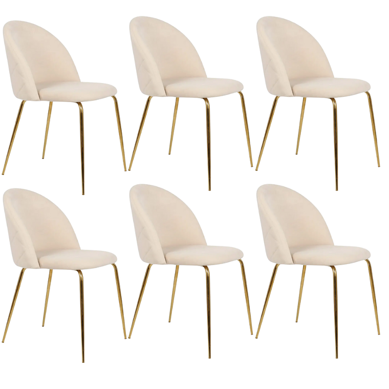 Pack 6 Sillas breda gold velvet 3