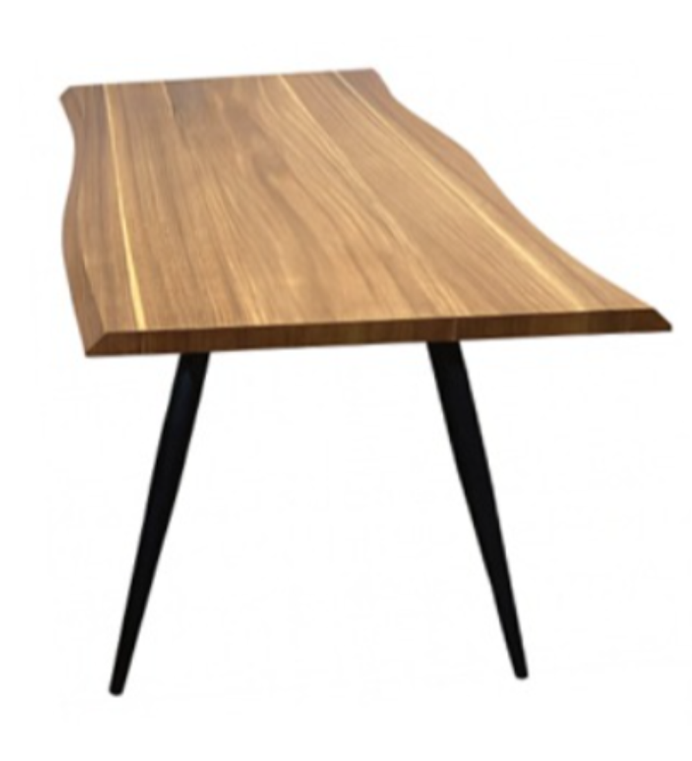 Mesa Rustik Line Rectangular 140x80 cm Madera - Negra