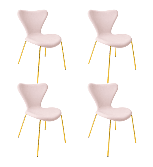 Pack 4 Sillas Heart Velvet