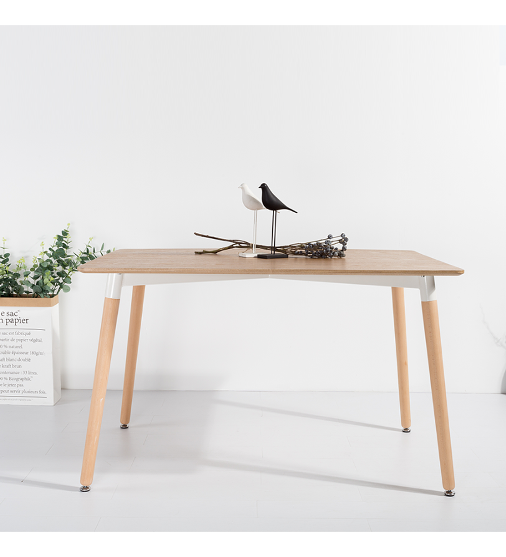 Comedor Colonia rectangular Madera 120x80 cm con 4 Sillas Mariposas Rubik Wood