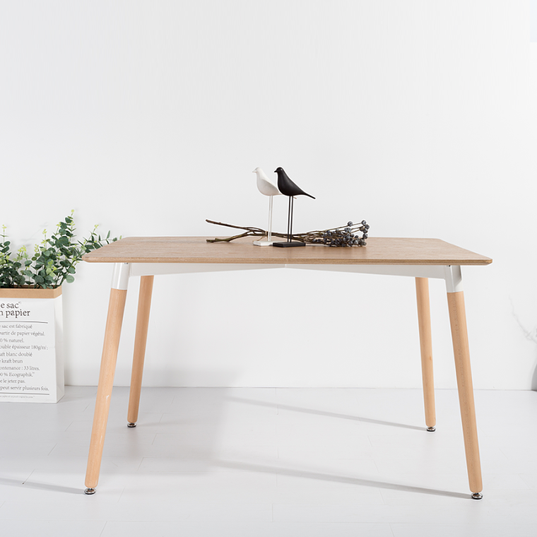 Comedor Colonia rectangular Madera 130x80 cm con 4 Sillas Mariposas Rubik Wood 6