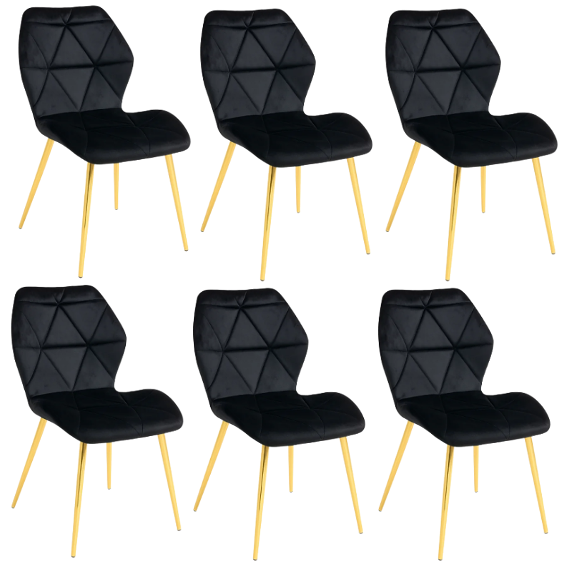 Pack 6 Sillas Mariposa Rubik Velvet Gold 1