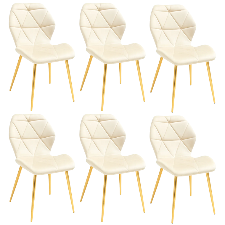 Pack 6 Sillas Mariposa Rubik Velvet Gold 3