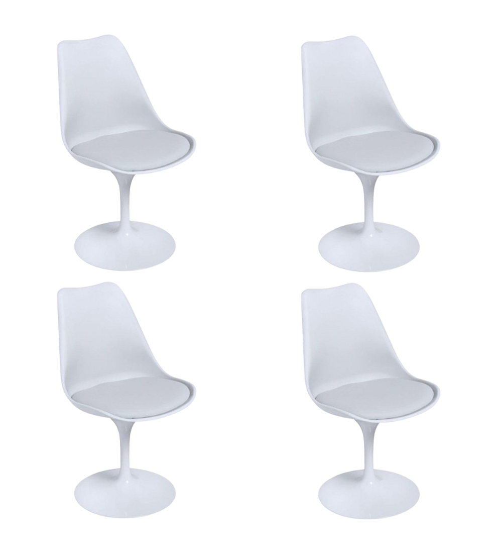 Pack 4 Sillas Tulip Boreal Giratorias