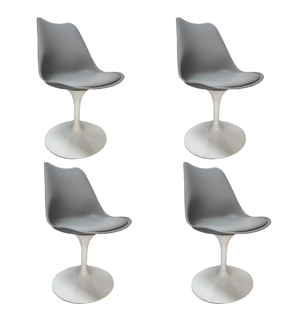 Pack 4 Sillas Tulip Boreal Giratorias