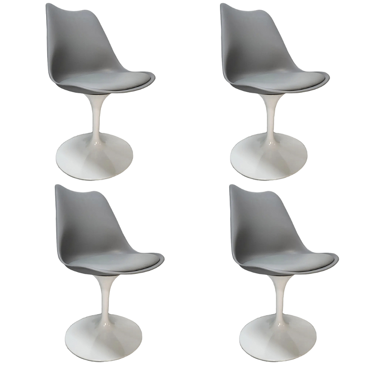 Pack 4 Sillas Tulip Boreal Giratorias 1