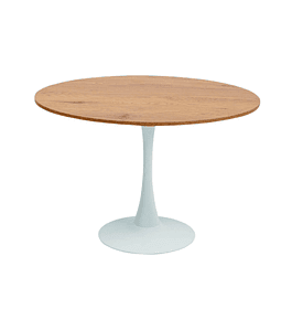 Mesa Tulip madera 120 cm l Base Blanca
