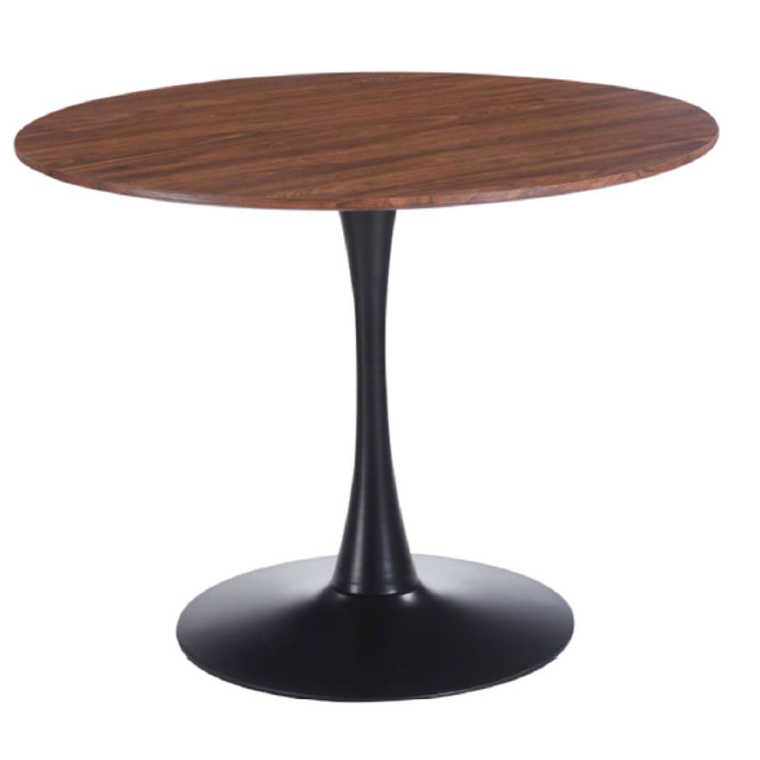 Mesa Tulip madera 100 cm l Base Negra 1