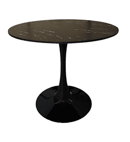 Mesa Tulip Cuarzo Negra 100 cm