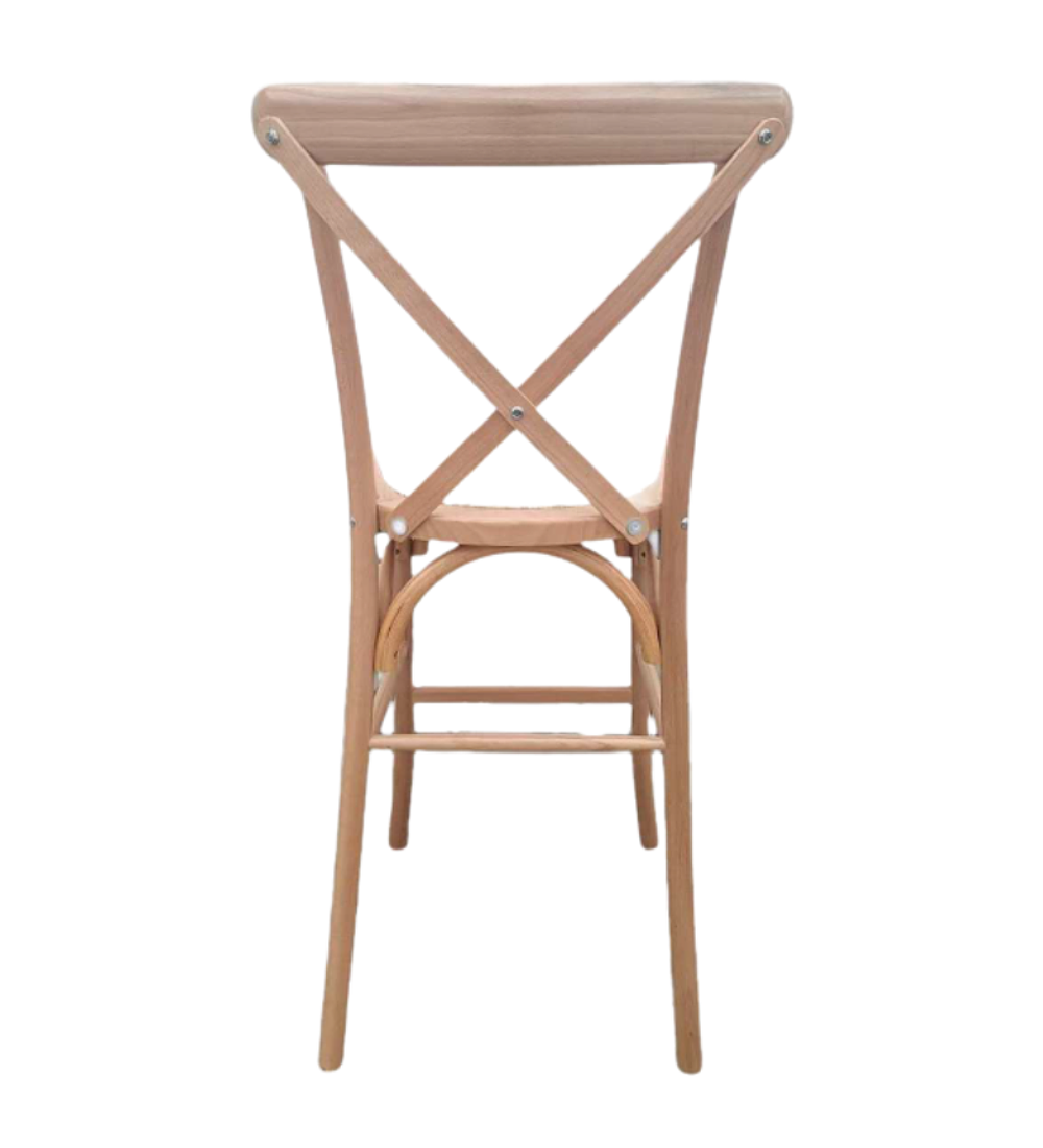 Taburete Piso Bar Crossback Danubio Madera Natural 66 cm