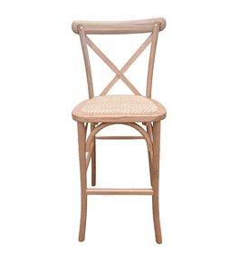 Taburete Piso Bar Crossback Danubio Madera Natural 66 cm