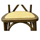 Pack 4 Sillas Crossback Danubio madera rattan walnut - Miniatura 3