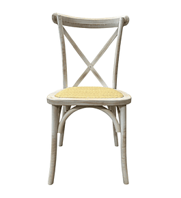 Silla Crossback Danubio madera rattan antique