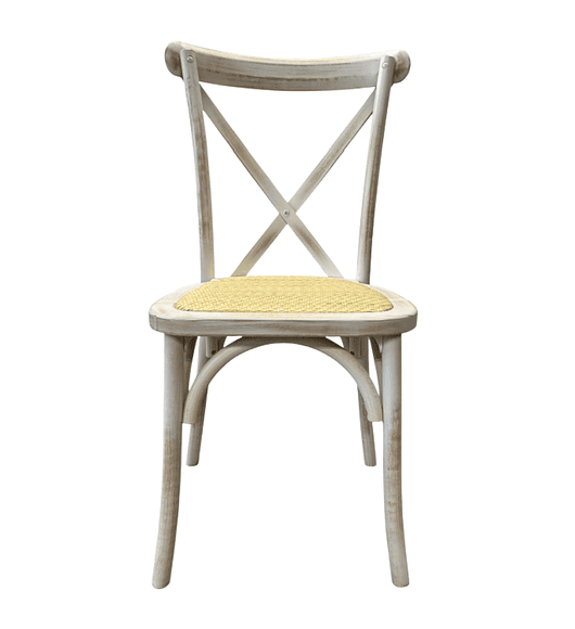 Silla Crossback Danubio madera rattan antique