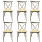 Pack 6 Sillas Crossback Danubio madera rattan antique - Miniatura 1
