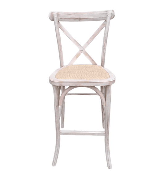 Taburete Piso Bar Crossback Danubio Madera Antique 66 cm