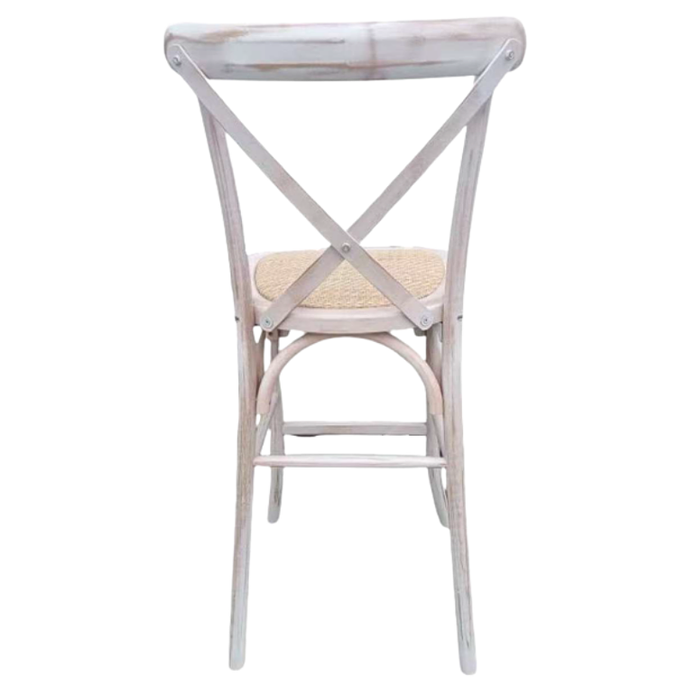 Taburete Piso Bar Crossback Danubio Madera Antique 66 cm 2