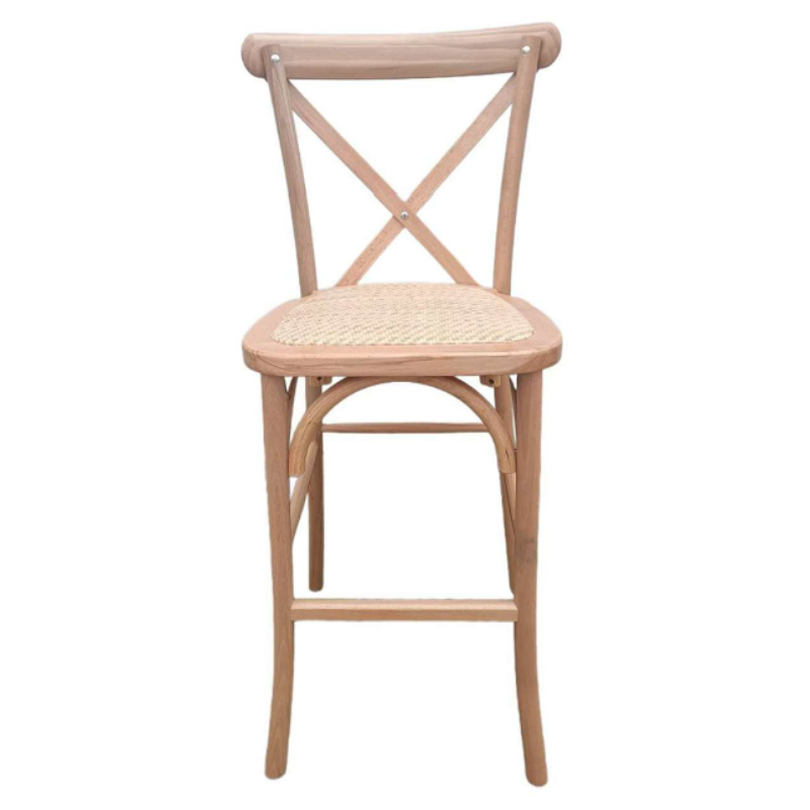 Pack 4 Taburetes Pisos Bar Crossback Danubio Madera Natural 66 cm 2