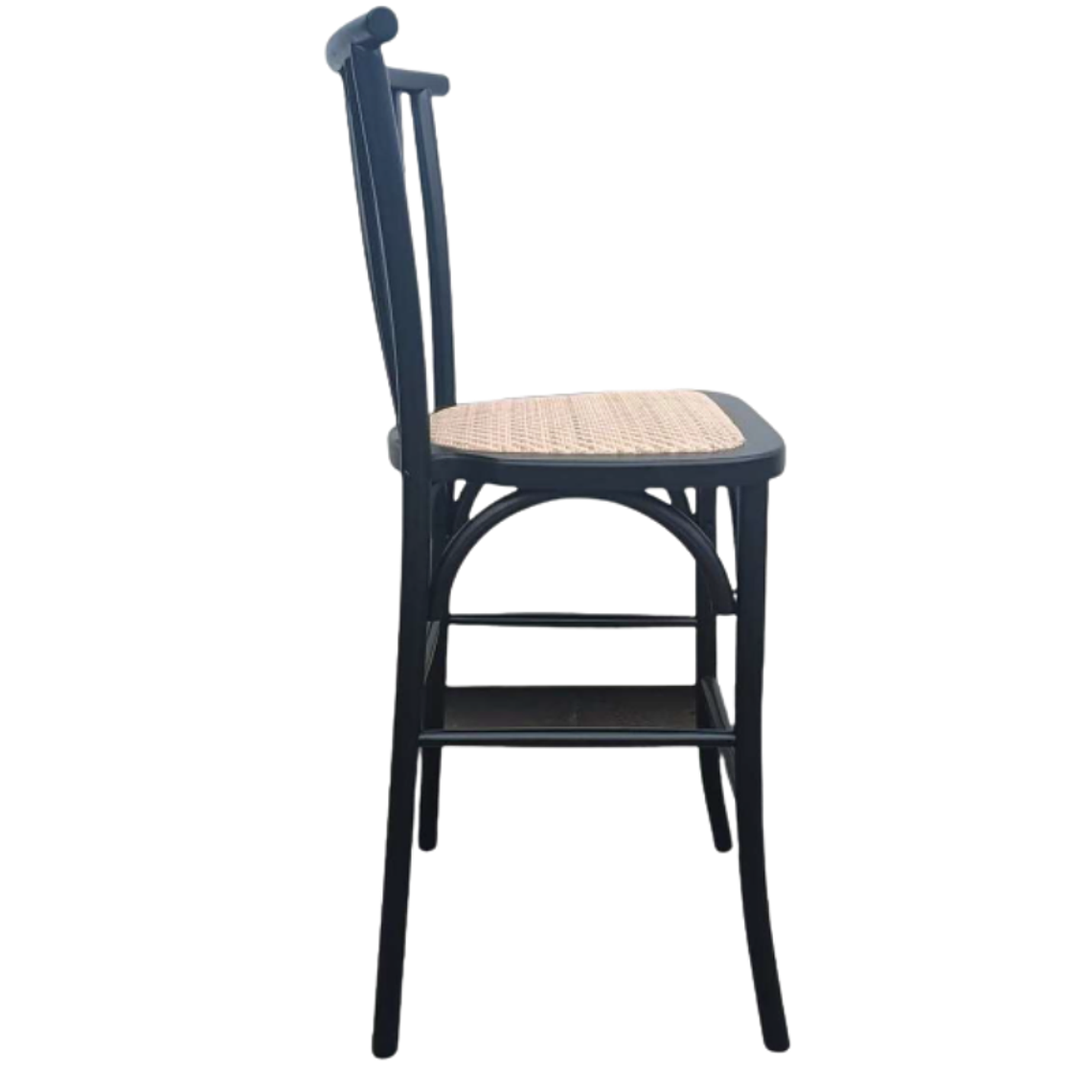 Pack 4 Taburetes Pisos Bar Crossback Danubio Madera Negros 66 cm 3