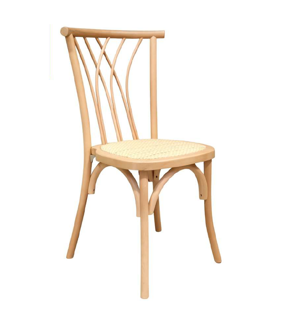 Pack 6 Sillas Alpes Madera Rattan