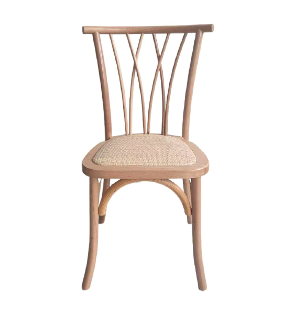 Pack 4 Sillas Alpes Madera Rattan