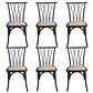Pack 6 Sillas Alpes Madera Rattan Negras - Miniatura 1