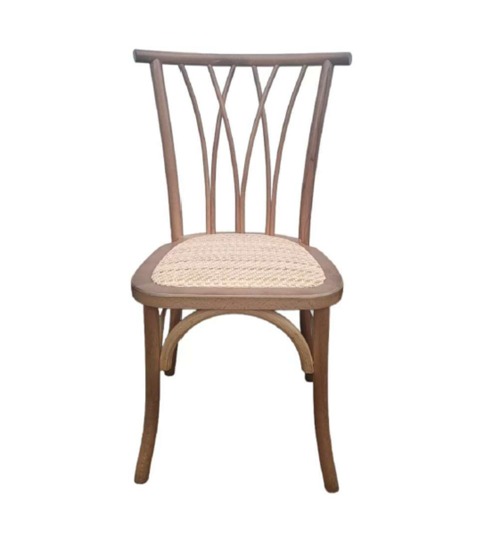 Silla Alpes Madera Rattan Walnut