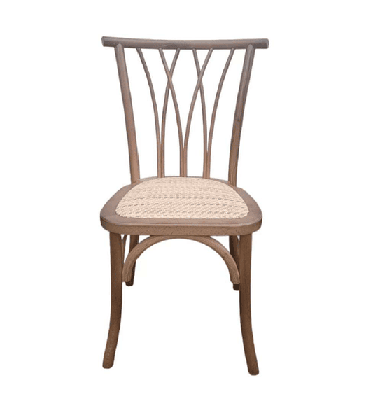 Silla Alpes Madera Rattan Walnut