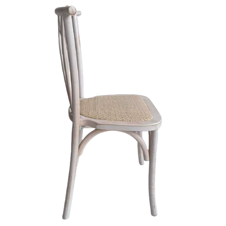 Silla Alpes Madera Rattan Antique 2