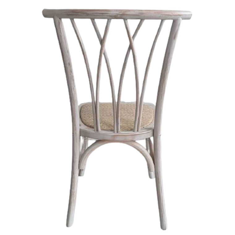 Pack 4 Sillas Alpes Madera Rattan Antique 4