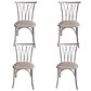 Pack 4 Sillas Alpes Madera Rattan Antique - Miniatura 1