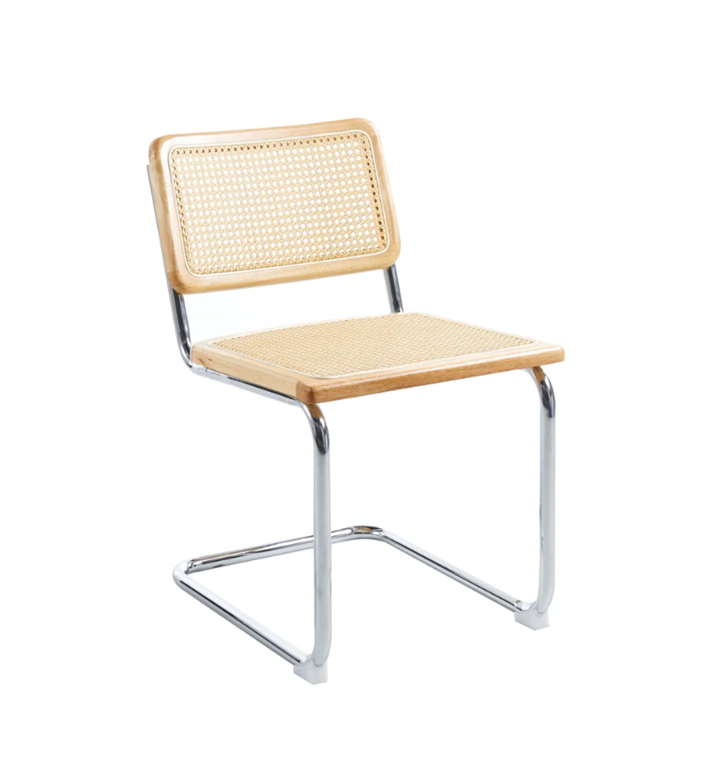 Pack 4 Sillas Breuer Madera y Rattan