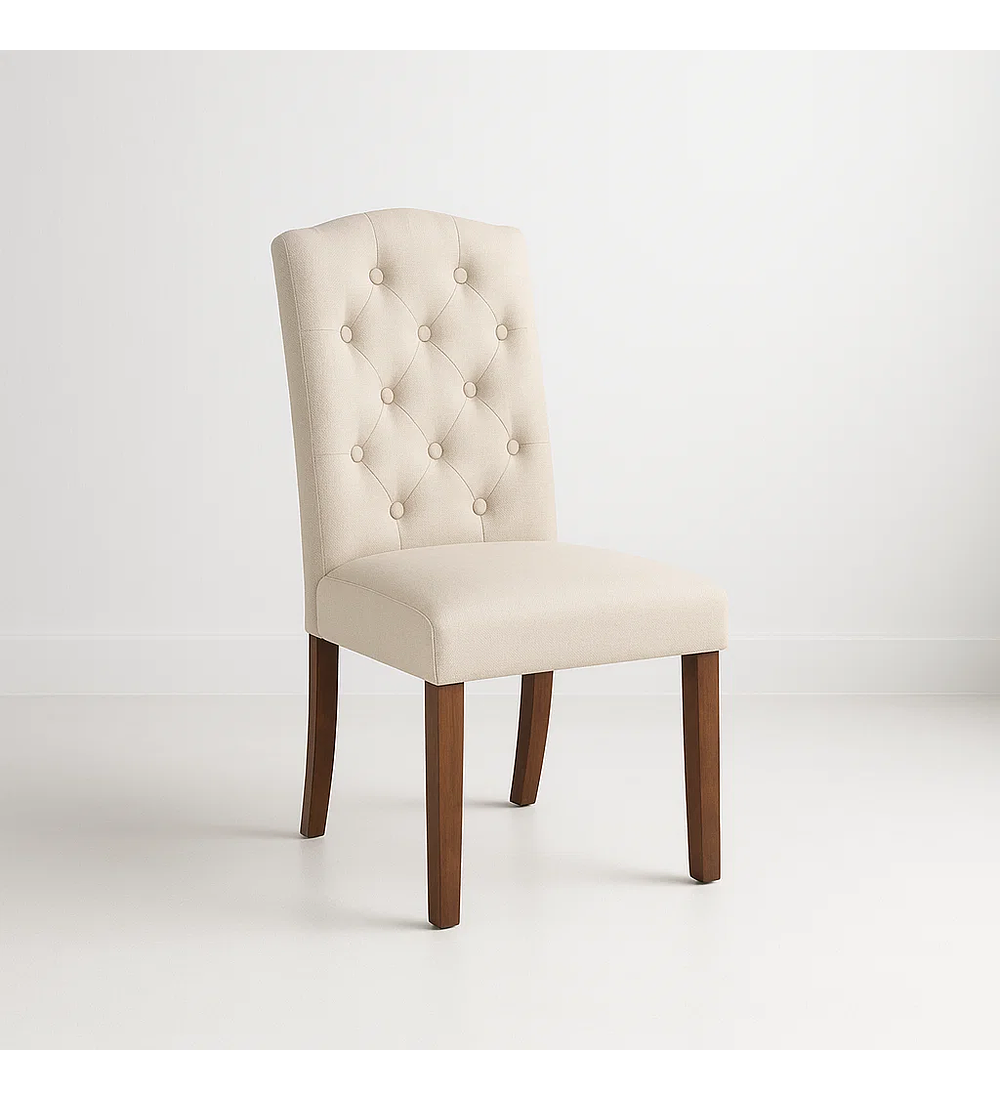 Pack de 4 Sillas de Comedor Acolchada Madera Elegance