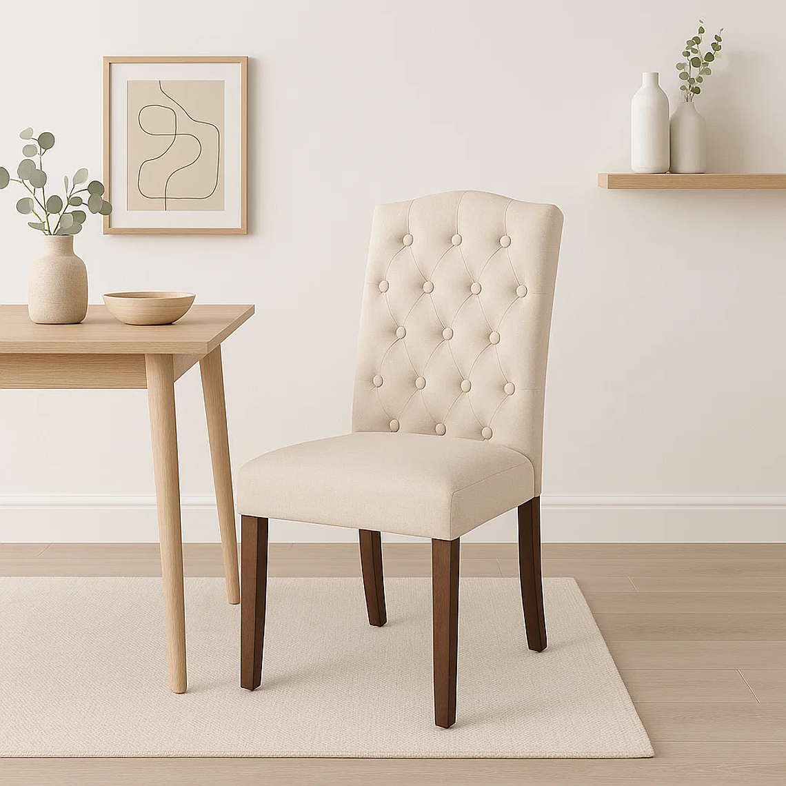 Pack de 4 Sillas de Comedor Acolchada Madera Elegance 5