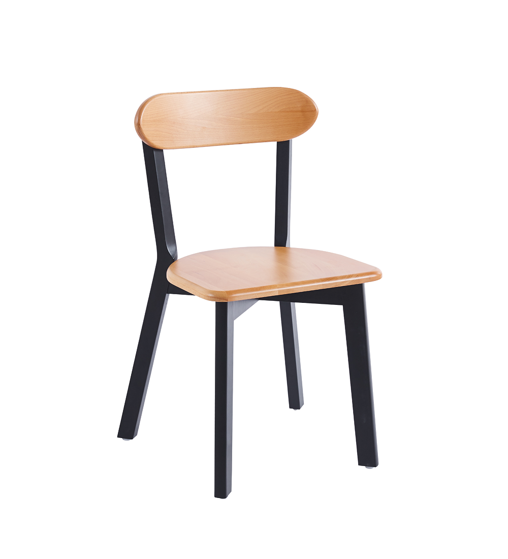 Pack 4 Sillas Fresno de Madera l Negro