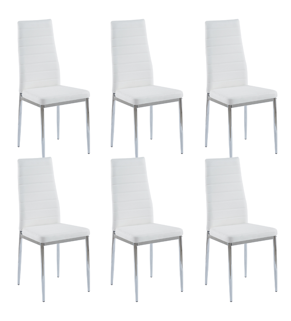 Pack 6 Sillas Dining Silver