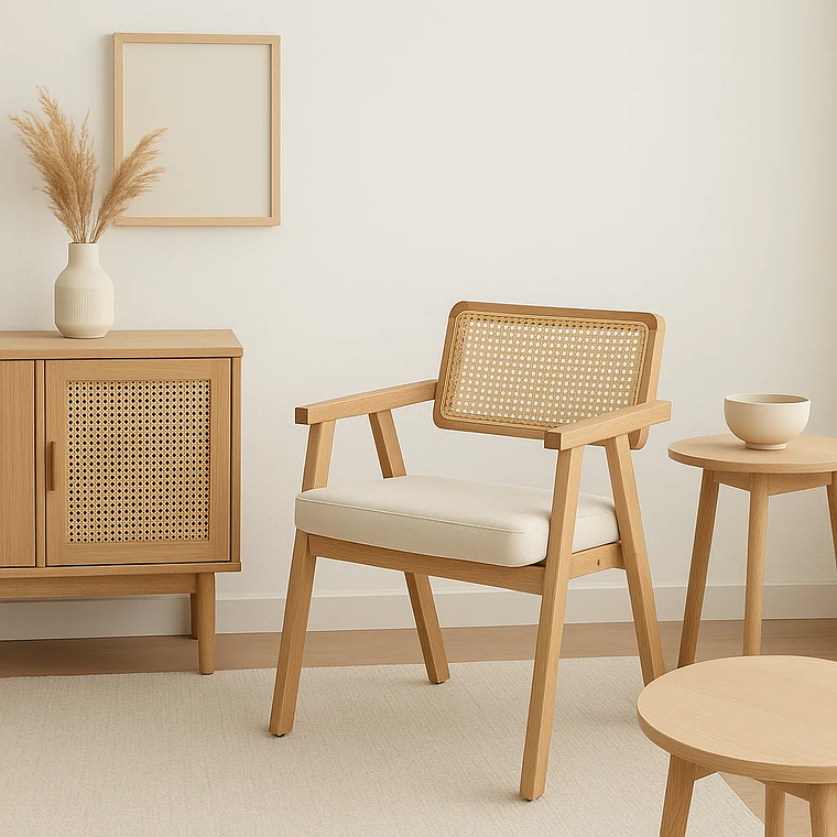 Sitial Chandigarh Acolchado Madera Natural 4