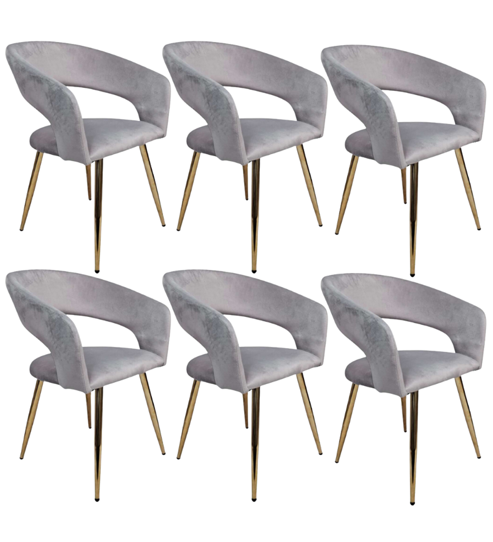 Pack 6 Sitiales Butacas Siena Gold